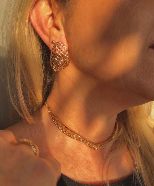 Conjunto Choker Dourado