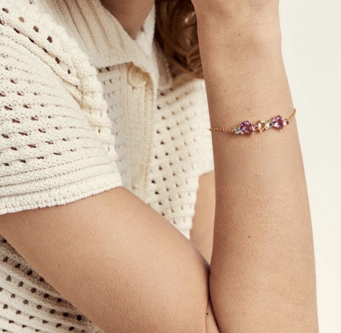 Pulseira Dourada Multicolor