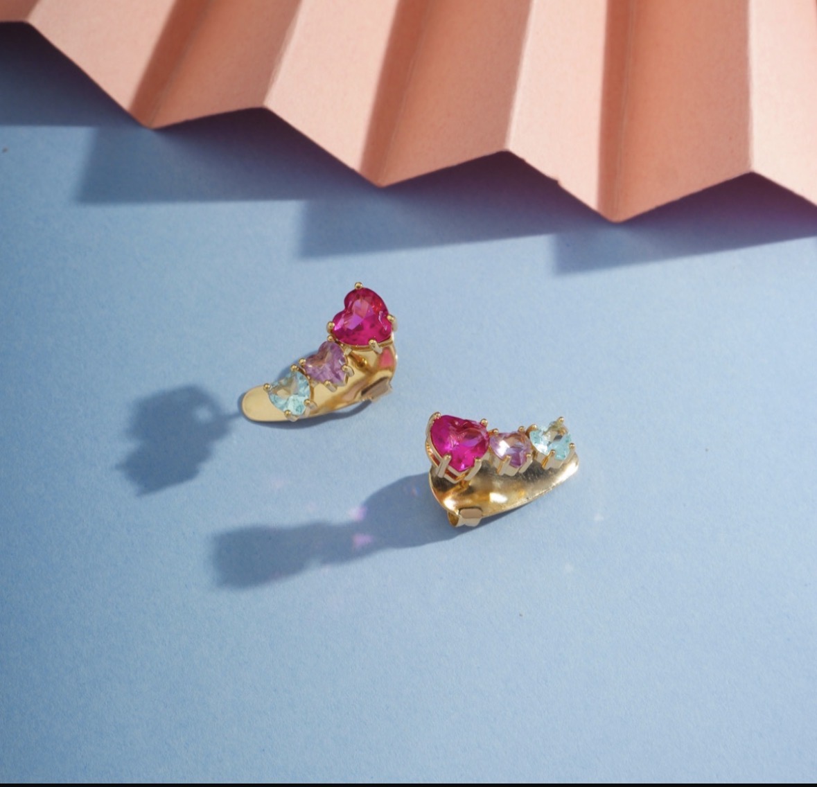 Brinco Ear Cuff Pedra Coração - foto 2