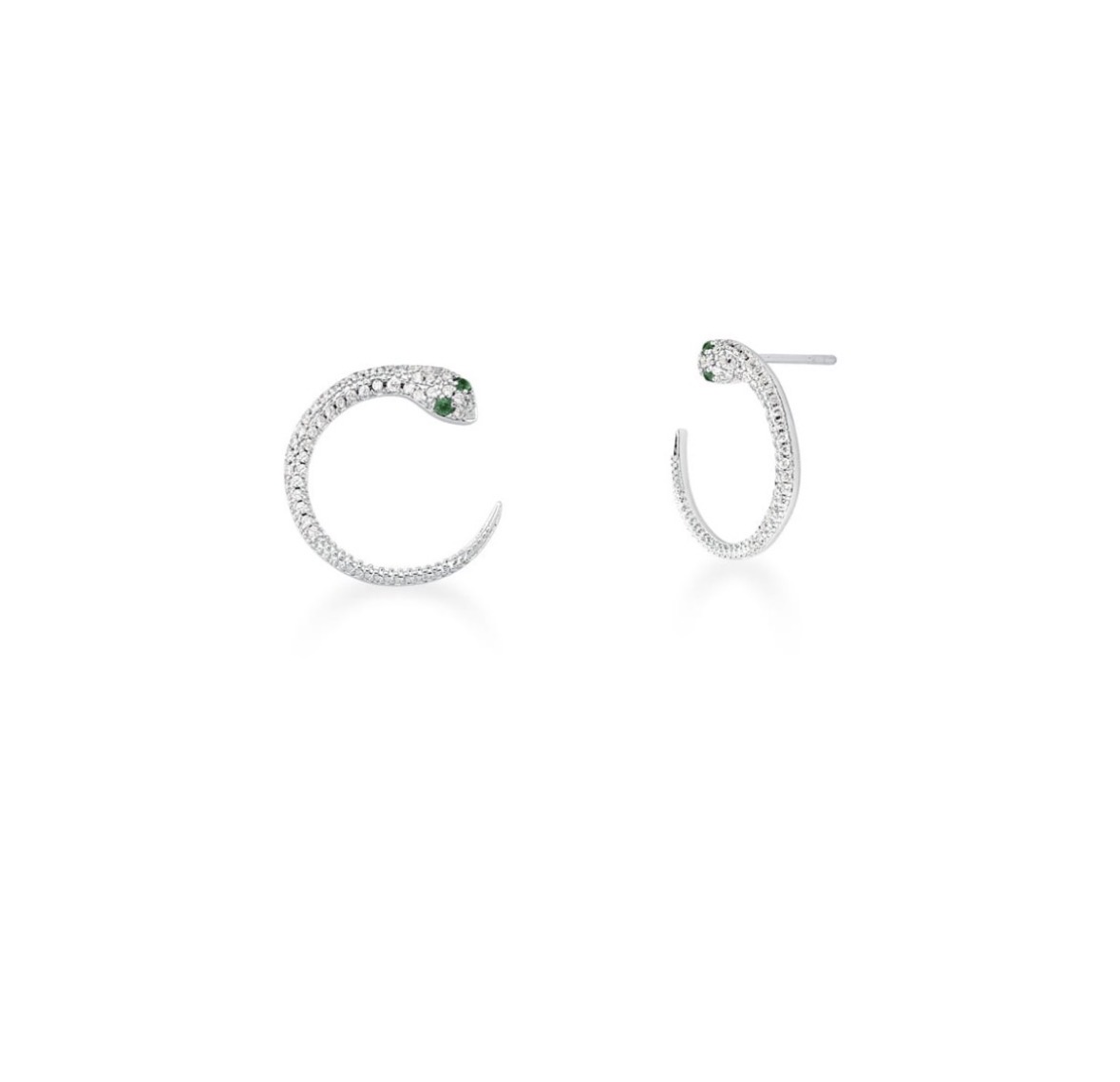 Brinco Argola Cobra C/ Esmeralda - foto 3