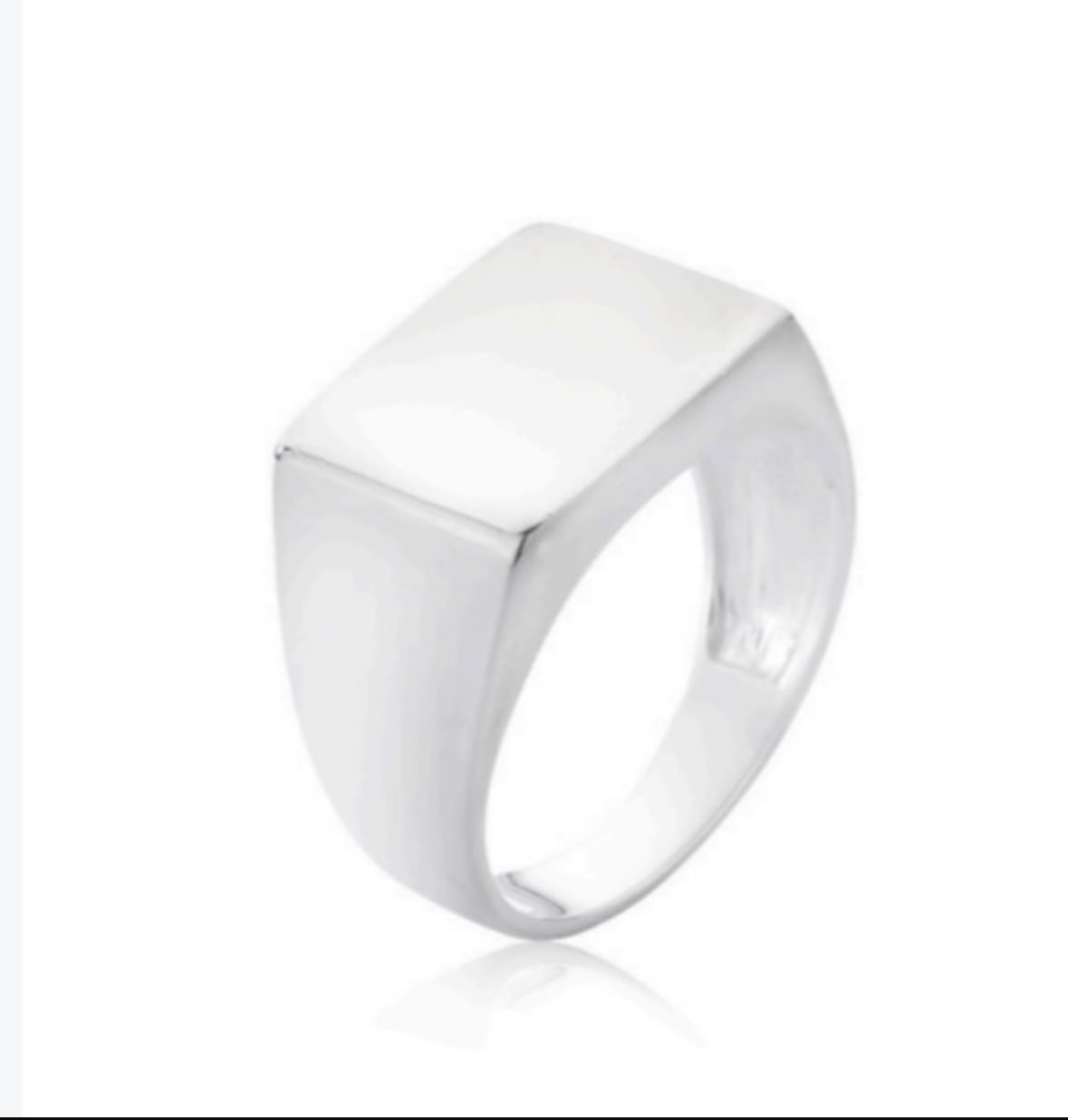 Anel Prata Retangular